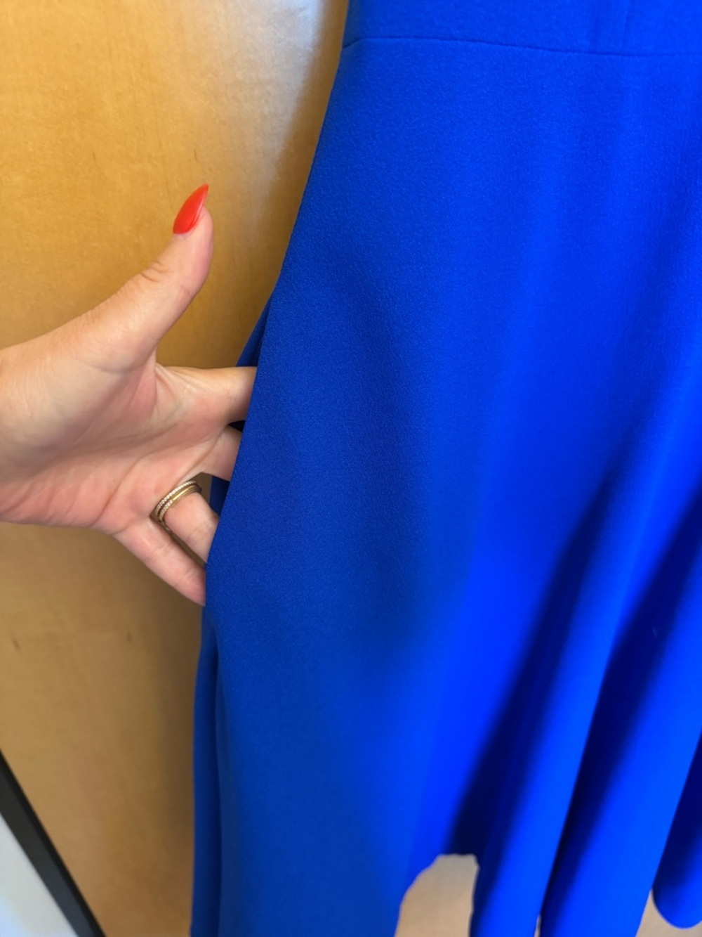 Dress the Population Catalina Fit & Flare Cocktail Dress electric blue size Med - Picture 7 of 12